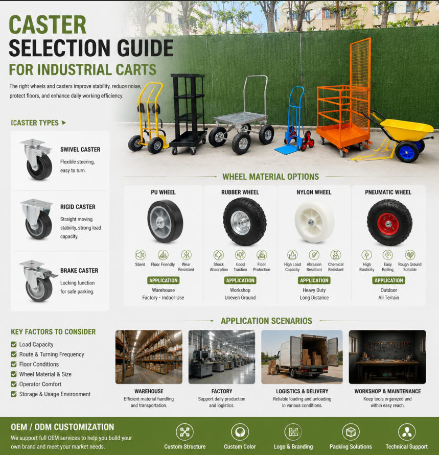 Caster Selection Guide for Industrial Carts